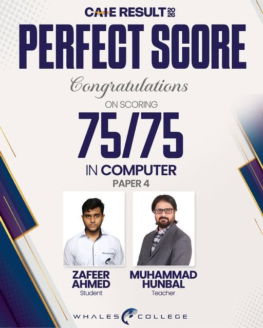 Result announcement for Zafeer Ahmed